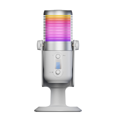 Rampage DİYEZ Beyaz RGB Ses Göstergeli Masaüstü Mikrofon