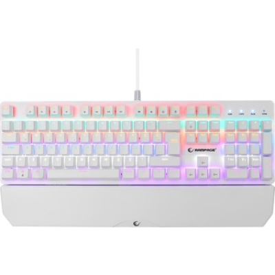 RAMPAGE KB-R86 UMBRA BEYAZ USB RAİNBOW AYDINLATMALI RED SWİTCH MEKANİK GAMİNG OYUNCU KLAVYE