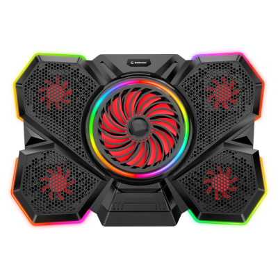 RAMPAGE S47 COOLFLOW 5 ADET KIRMIZI LED FAN 1 USB 7 FARKLI KADEME AYARI 10 17.3 NOTEBOOK SOĞUTUCU STAND