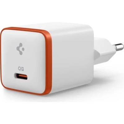 Spigen 30W USB-C Mini Adaptör - Samsung PPS Destekli Hızlı Şarj Aleti iPhone & Android & iPad & MacBook Type-C EE301 White - ACH08449